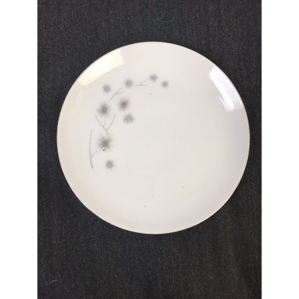 Vintage Creative Fine China 6.5" Bread & Butter Plate Platinum Star Burst